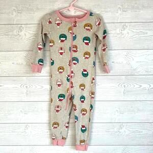 Gymboree Christmas bears one-piece footless sleeper Size 2T
